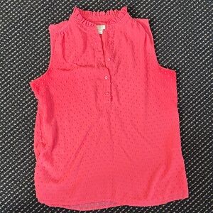 J. Crew Sleeveless Coral Blouse